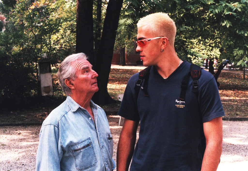Zenthe Ferenc és Szabó Simon közös jelenete a Szomszédok című teleregény utolsó évadjában, 1999-ben (Fotó: Burghart Ferenc/fotocentral.hu)