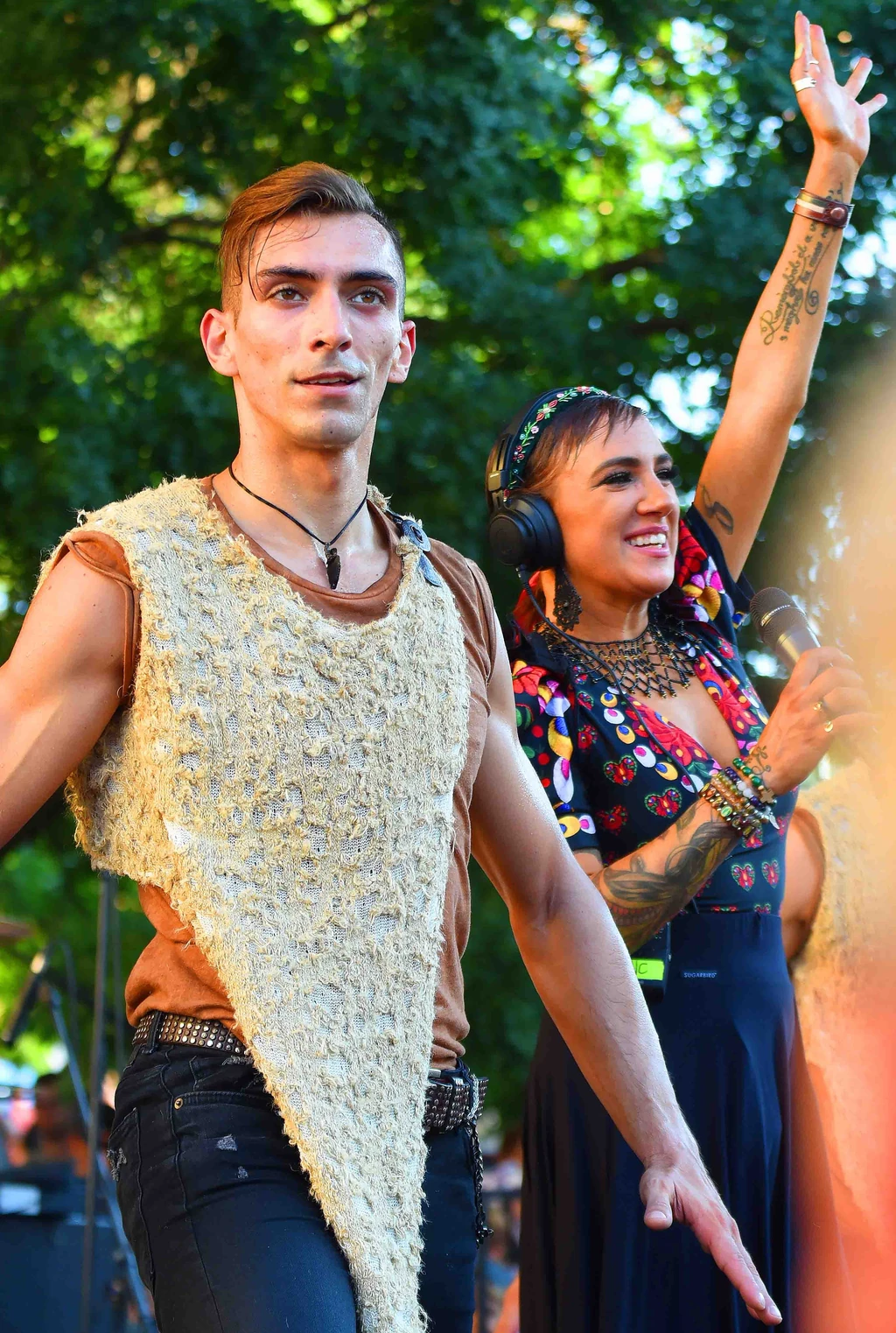 Tóth Gabi és Papp Máté Bence az augusztus 20-ai fellépésen (Fotó: fotocentral.hu