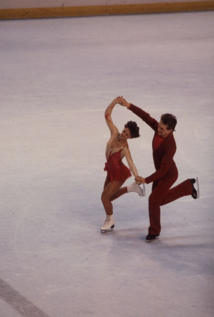 Regőczy Krisztina és Sallay András a Lake Placid-i téli olimpián 1980-ban (Fotó: Getty Images)
