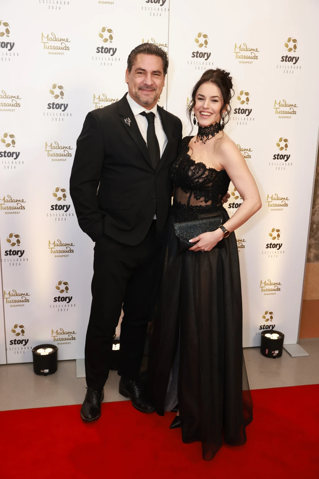 Árpa Attila és felesége, Alexandra