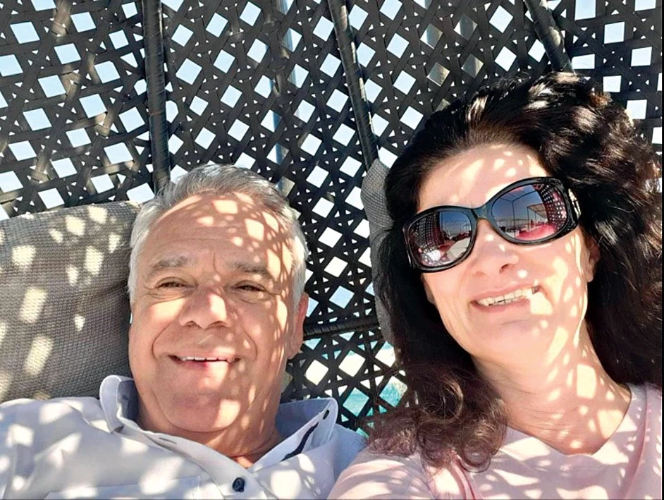 Zsuzsával Egyiptomba menekült a hideg elől (Fotó: Archív)