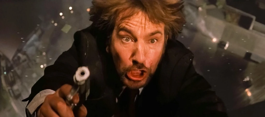 Az ijedtség valódi Alan Rickman arcán (Fotó: Profimedia)